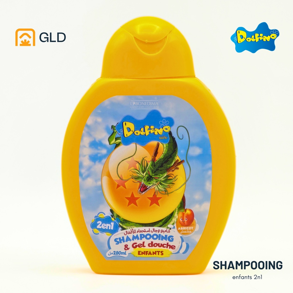 Shampooing Dolfino 2En1 Enfant Dragon Ball Abricot 280 Ml