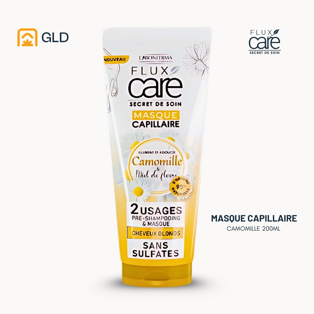 Masque Capillaire Flux Care Camomille Et Miel De Fleurs Tube 200 Ml