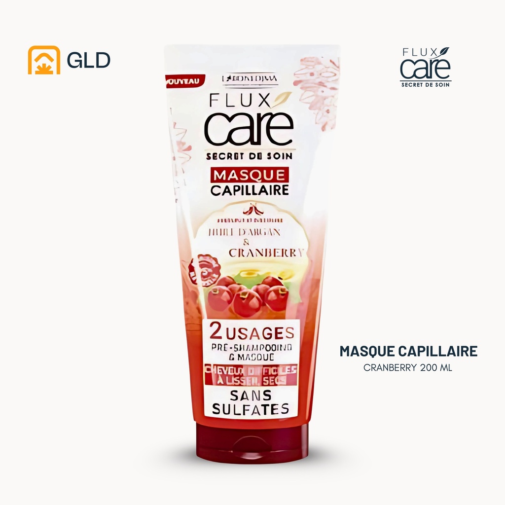 Masque Capillaire Flux Care Huile D'Argent Et Cranberry Tube 200 Ml