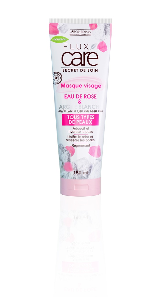 Masque Visage Flux Care Rose Et Argile Blanc 150 Ml