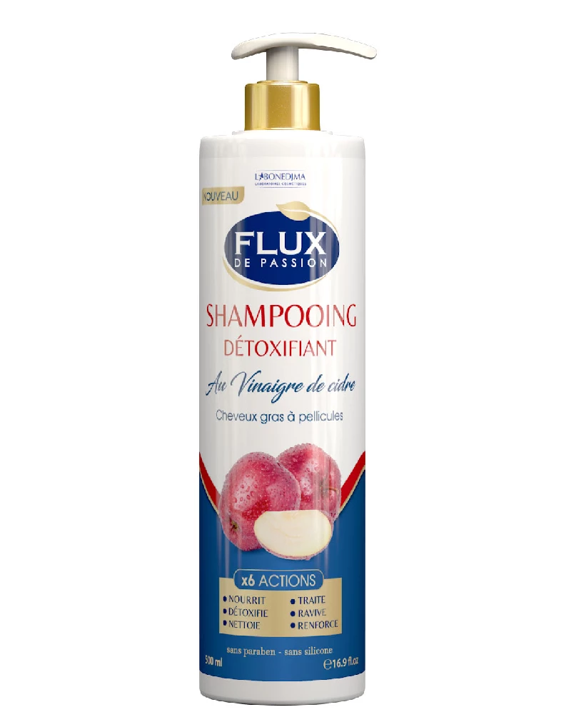 Shampooing Flux 500 Ml X6 Actions Vinaigre De Cidre