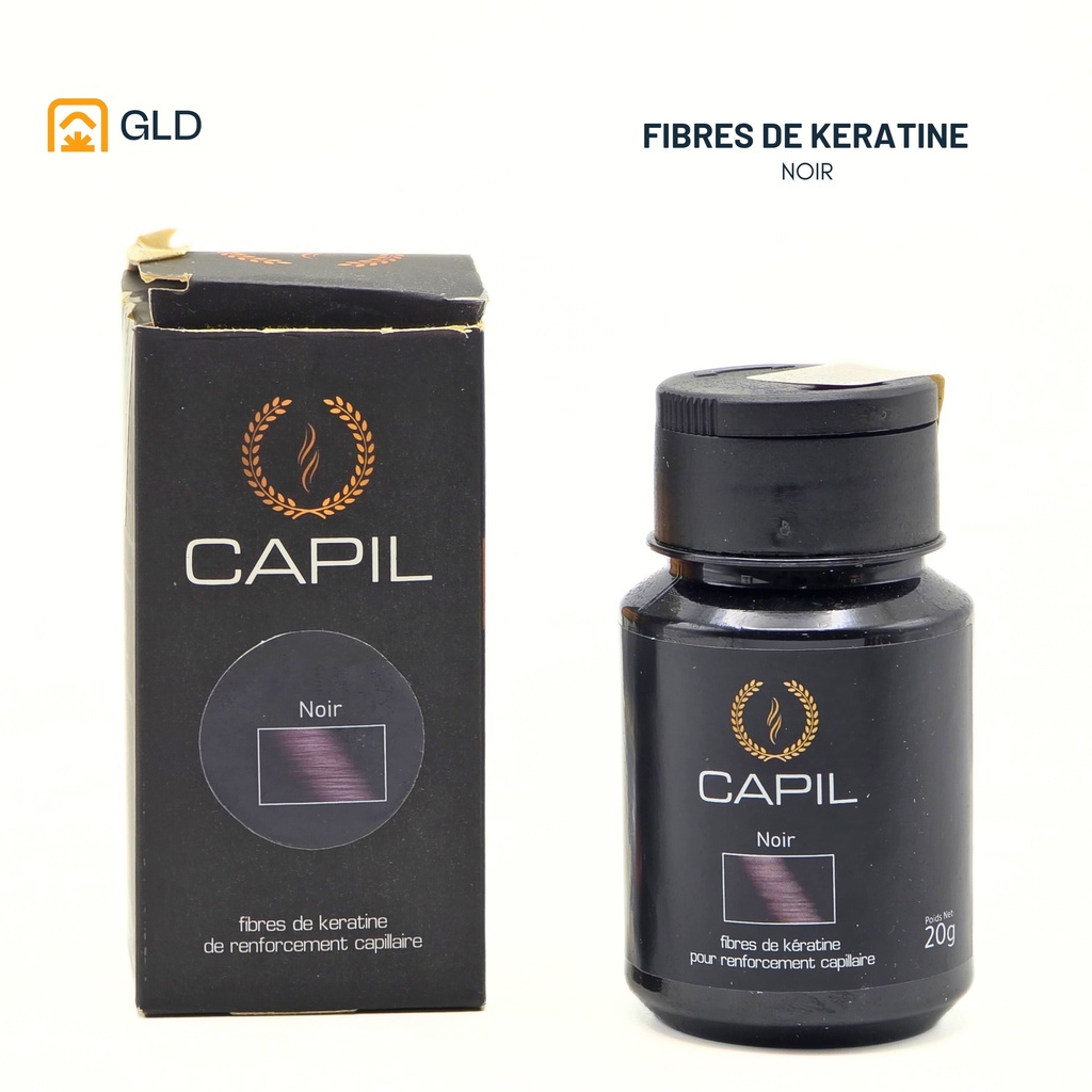 Fibres De Keratine De Renforcement Capillaire Capil 20G (Noir)