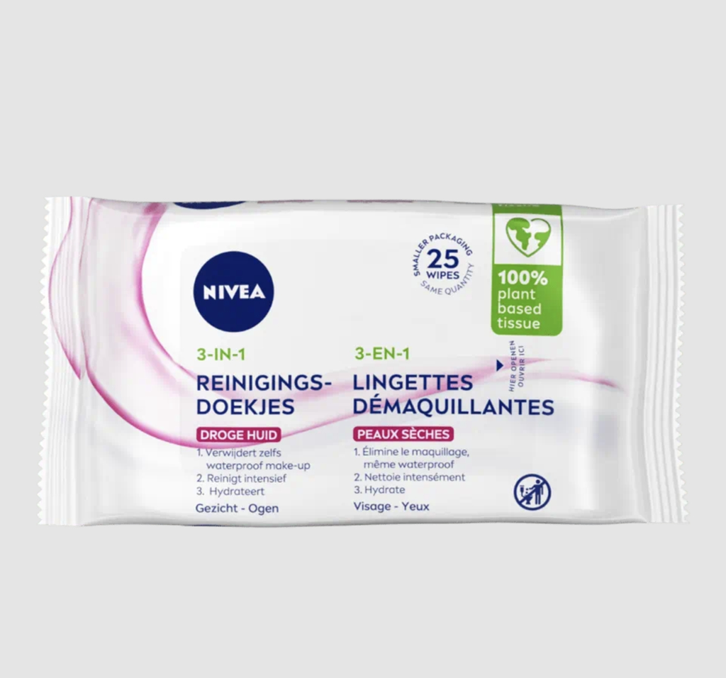 Lingettes Demaquillantes Nivea 25 Pcs Douceur 3 En 1