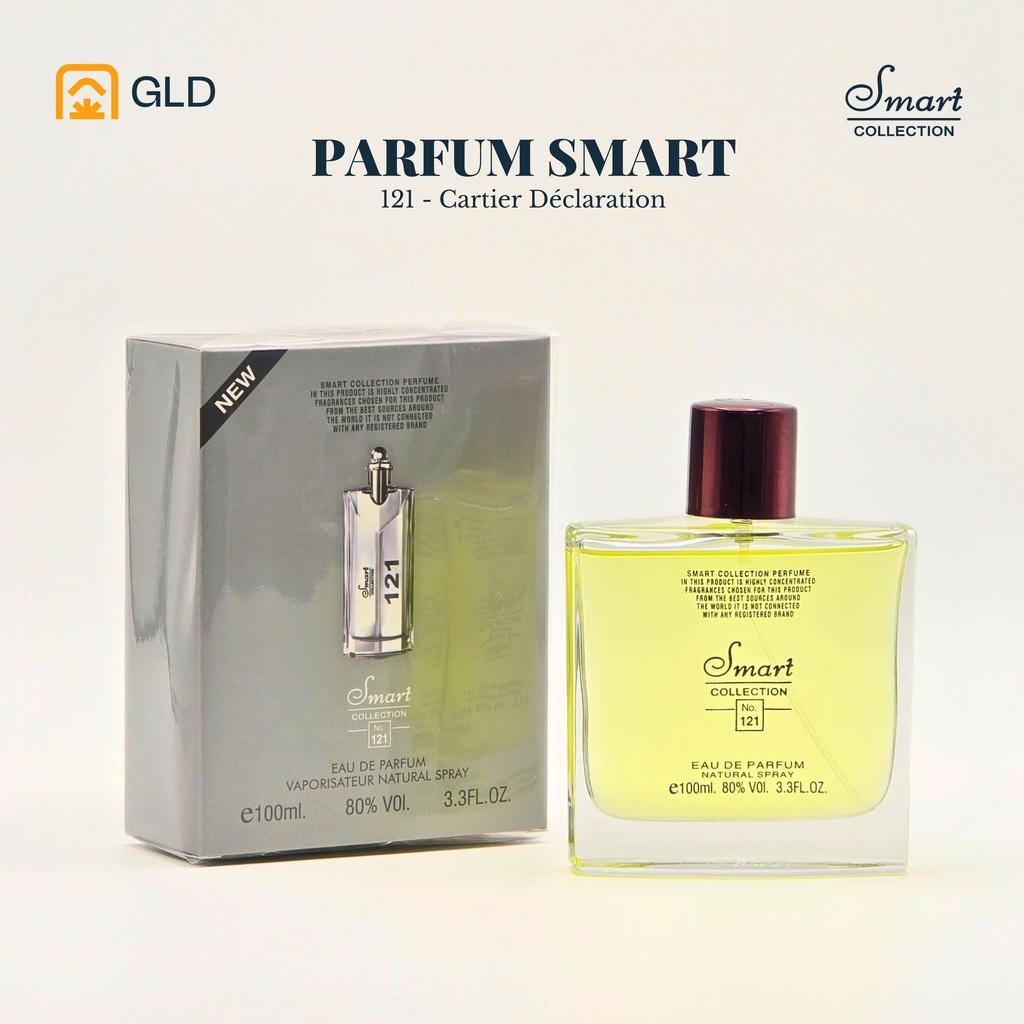 Eau De toilette Smart Collection Men N°121 Cartier Declaration Silver 100 Ml