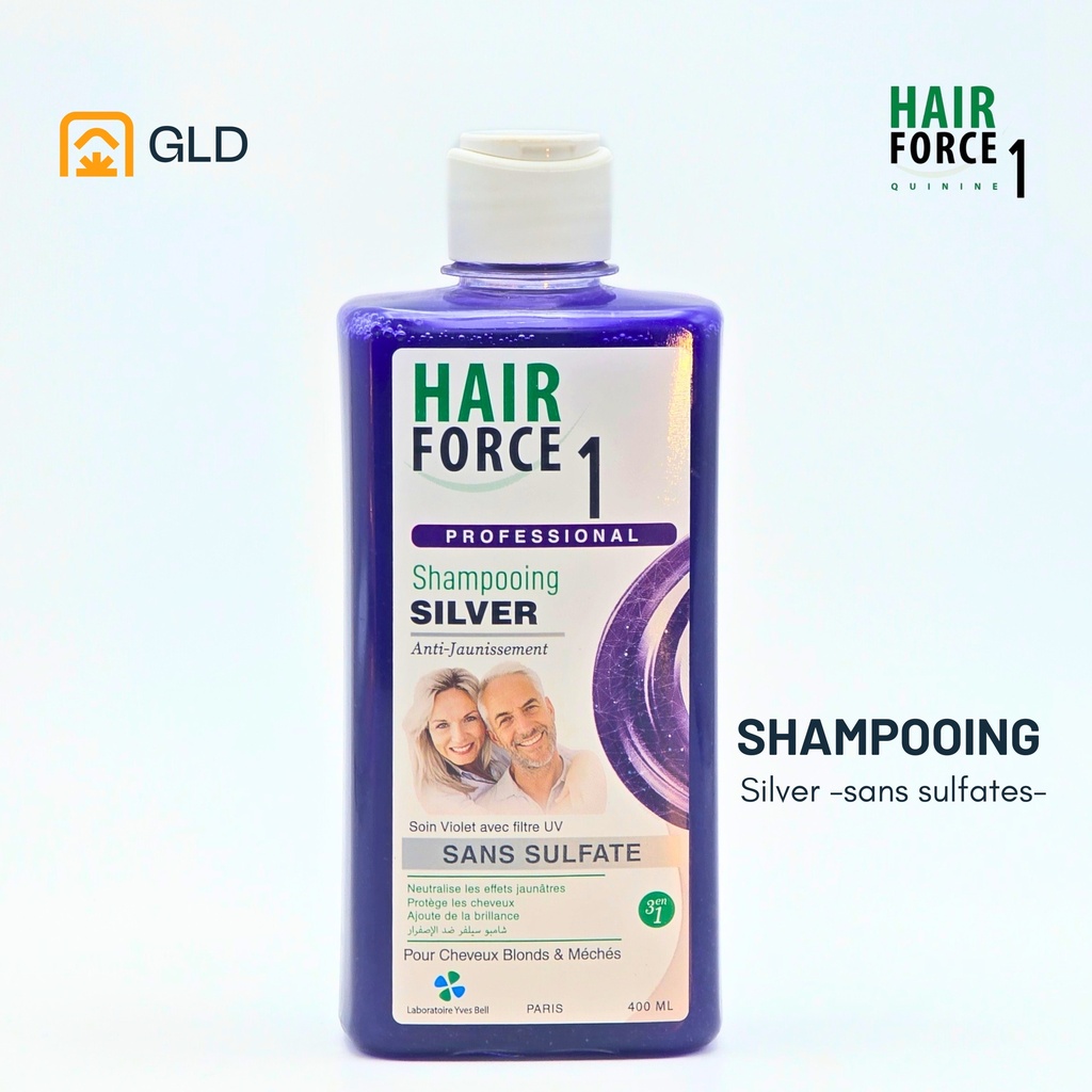 Shampooing Hair Force 1 Silver Anti Jaunissement 400 Ml