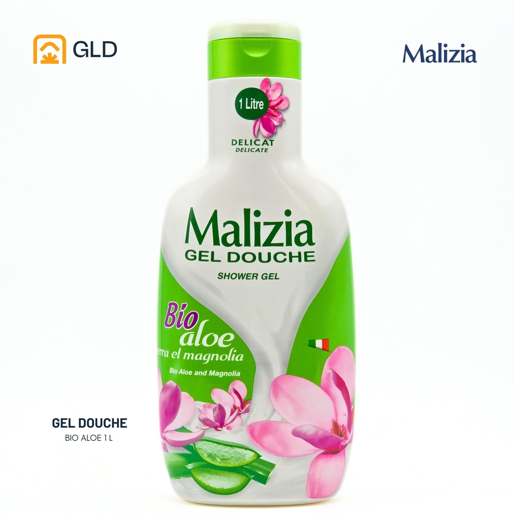 Gel Douche Malizia Aloe Vera Et Magnolia 1 L