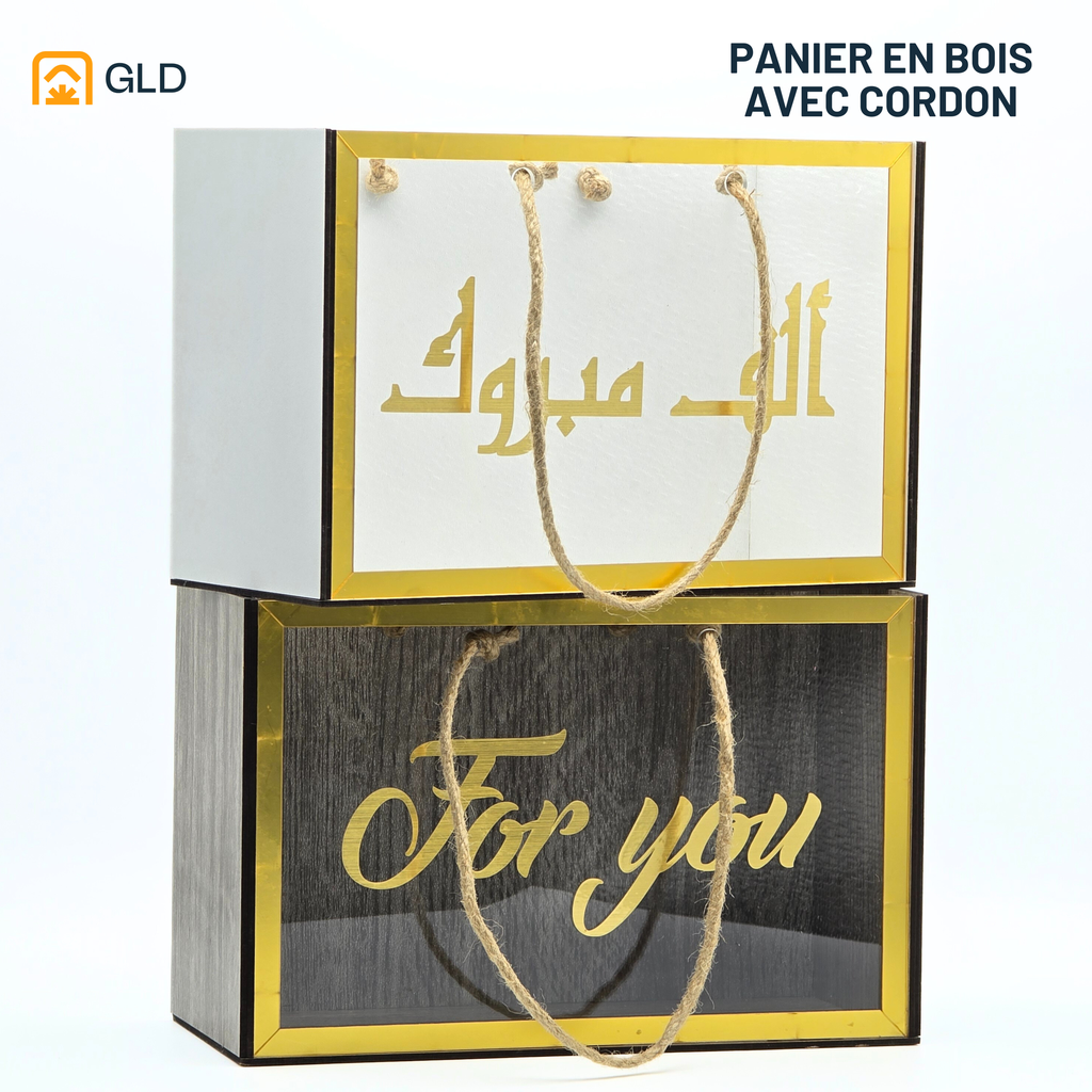 Panier En Bois Avec Cordon