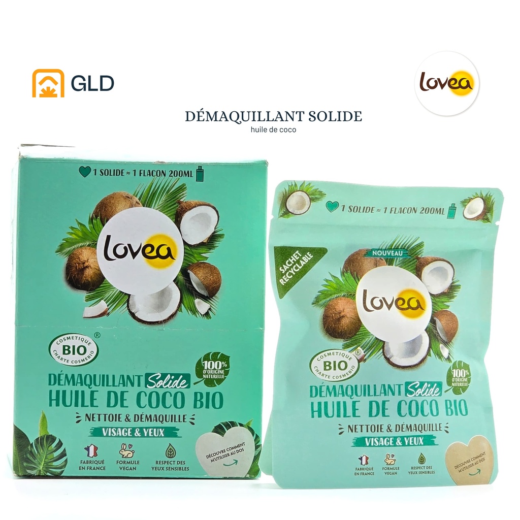 Demaquillant Solide Lovea Huile De Coco Bio