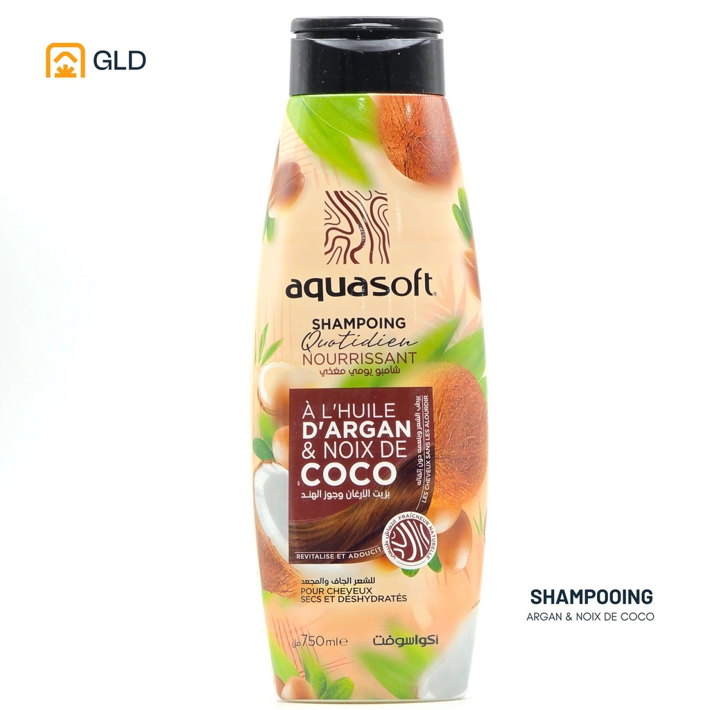 Shampooing Aquasoft Argan & Noix De Coco 750 Ml