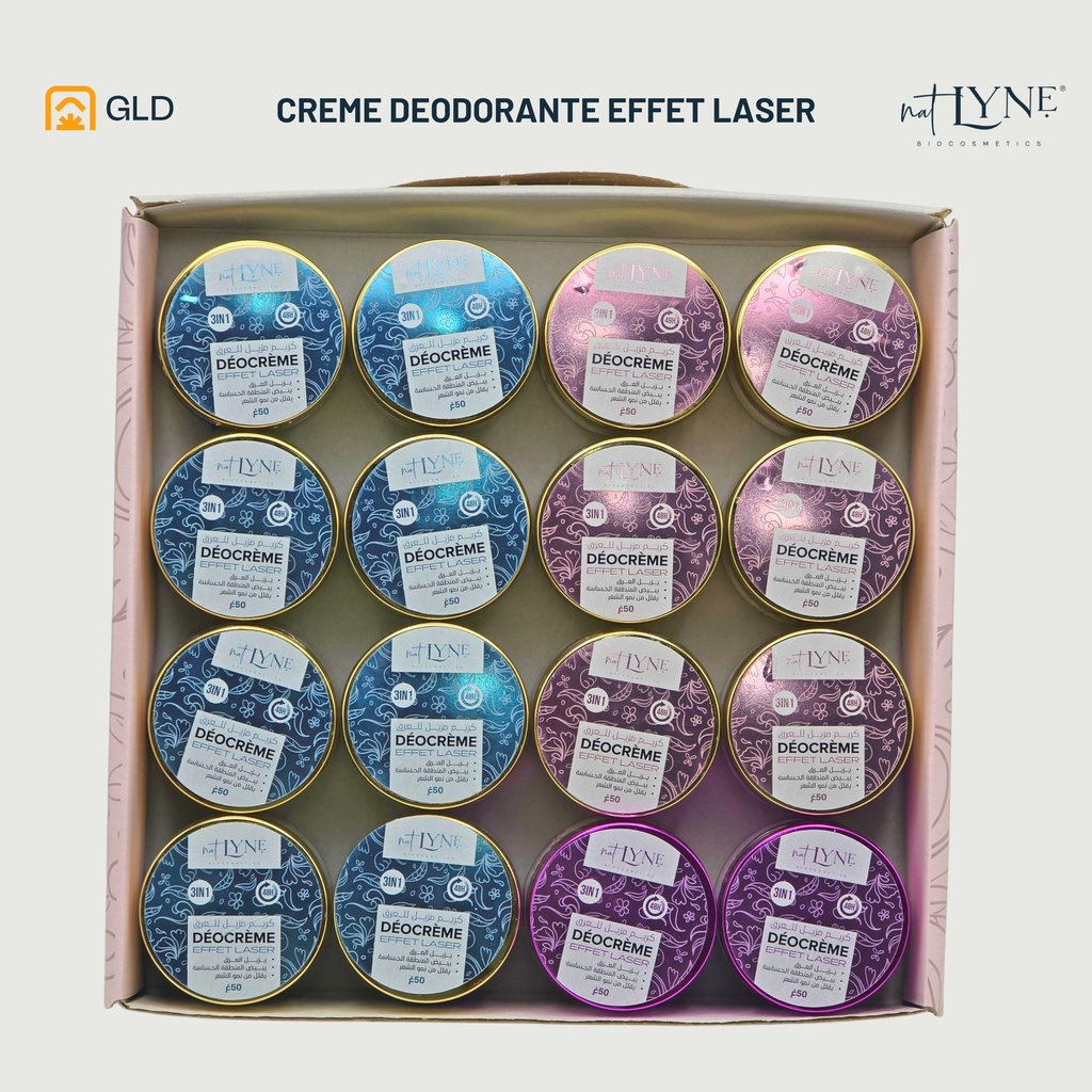 Box Natlyne 16pcs Creme Deo Effet Lazer Melange 