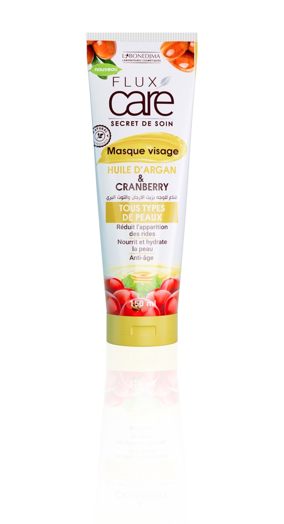 Masque Visage Flux Care Huile D Argan Et Cranberry 150 Ml