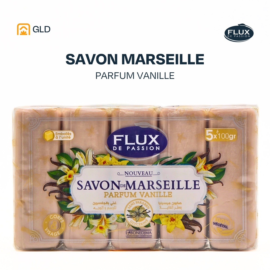 Savon De Marseille Flux Vanille 100 Gr Pack 5Ps