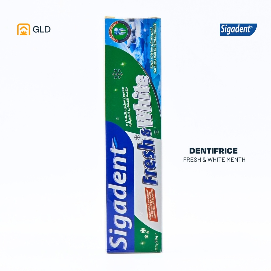 Dentifrice Sigadent Fresh & White Vert 50 G