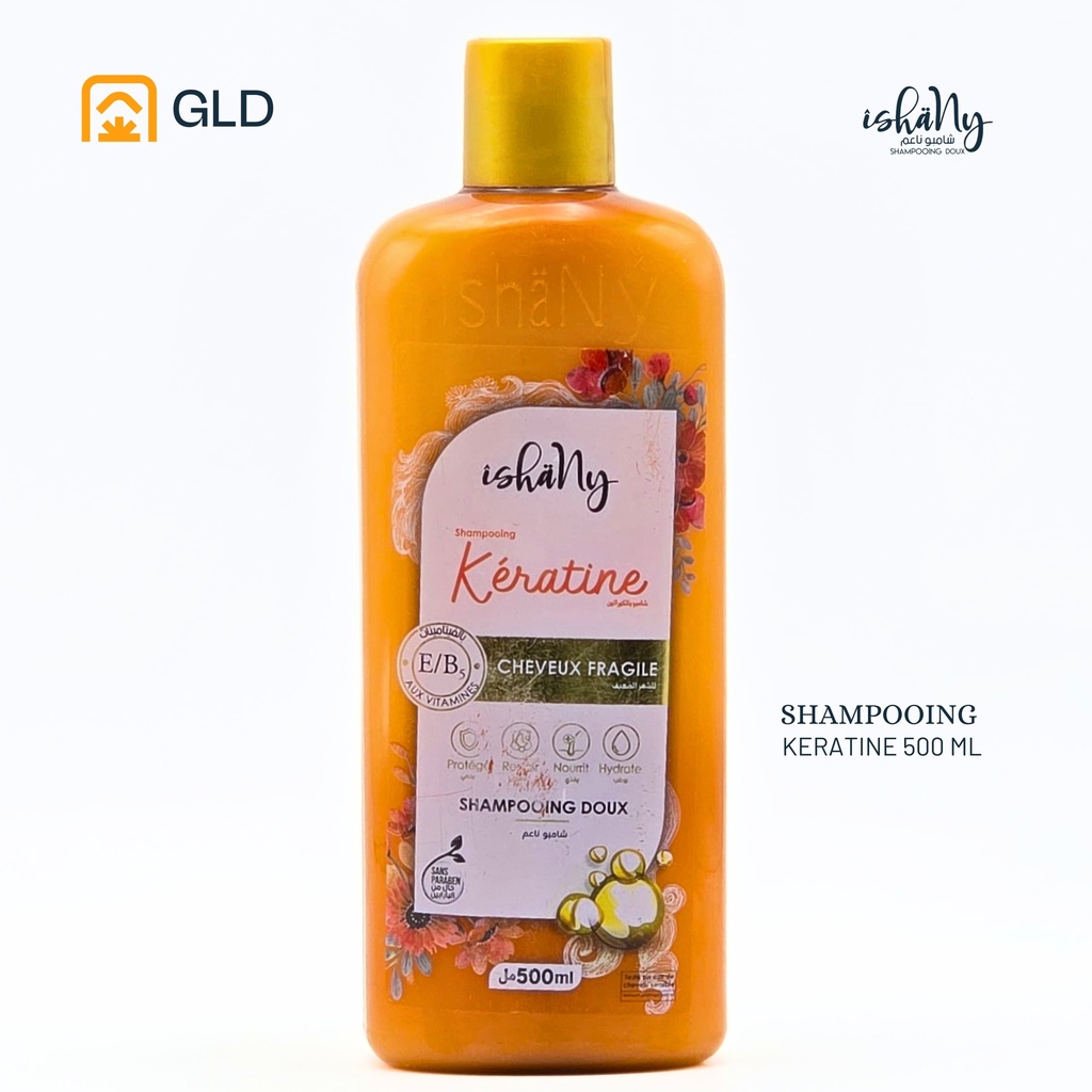 Shampooing Ishany Keratine pour Cheveux Fragiles