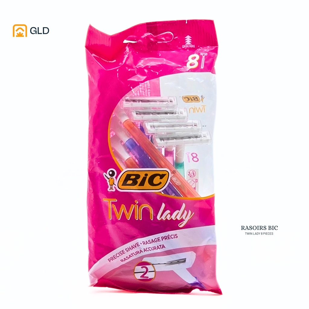 Rasoirs Bic Twin Lady 2 Lames 8 Pièces