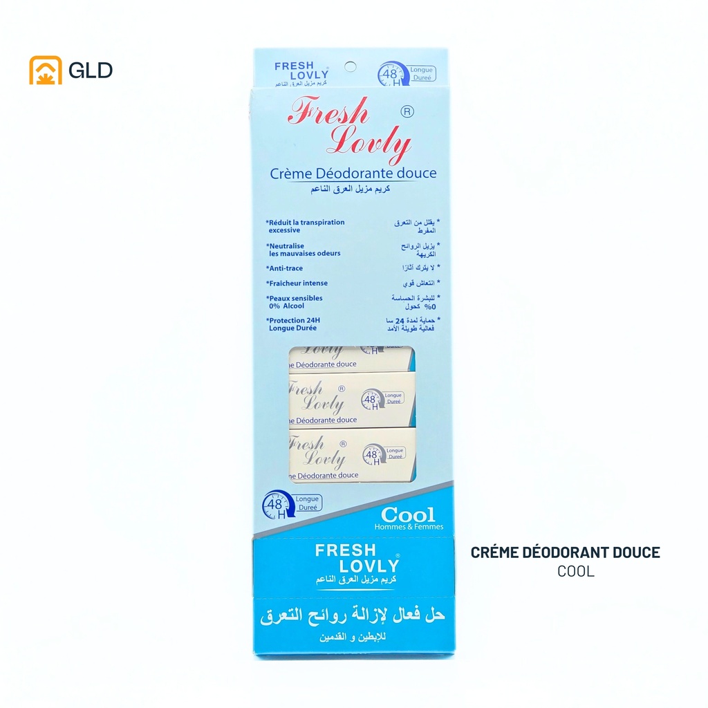 Creme Deodorante Douce Fresh Lovly Cool Turquois x 10 Boites   